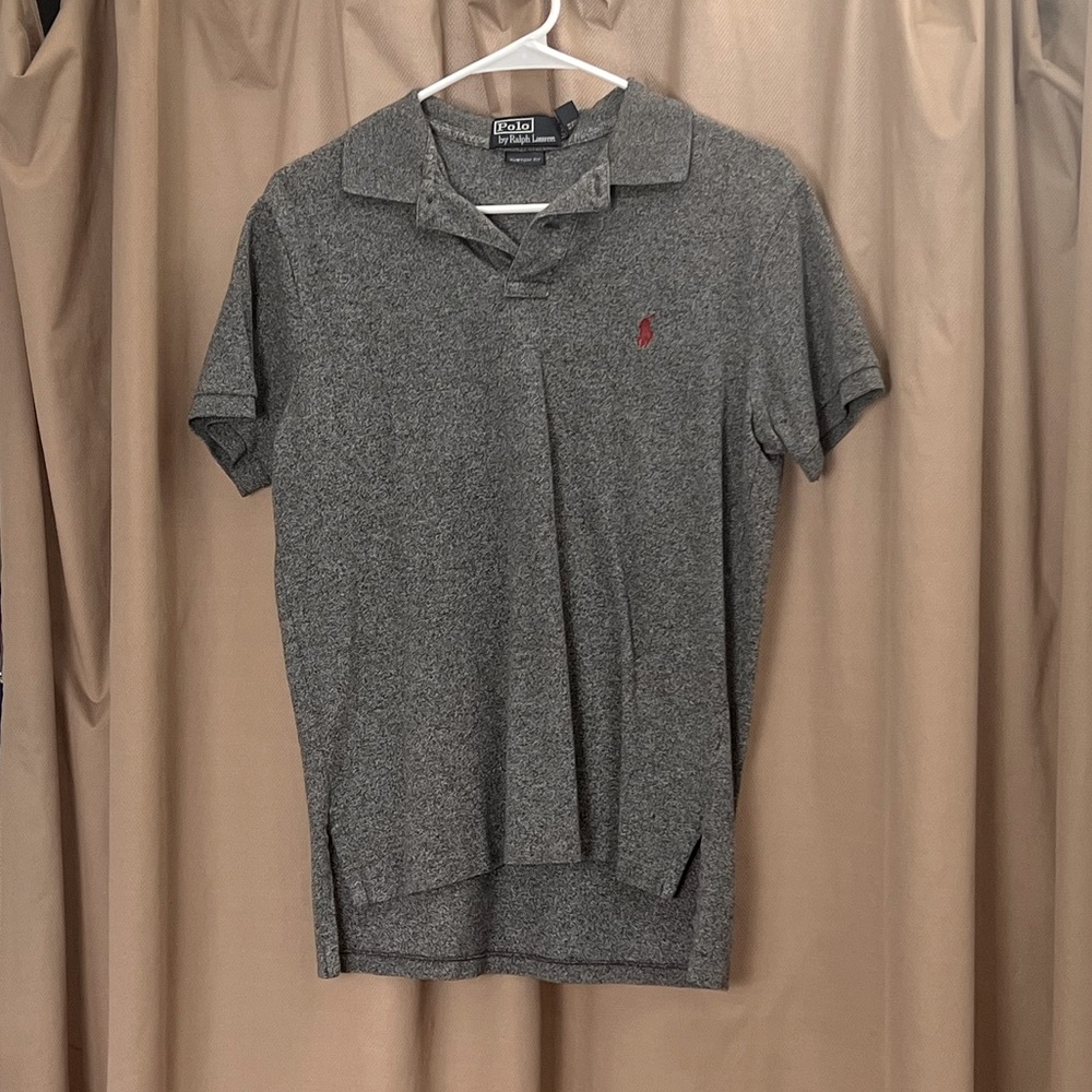 Cotton Polo by Ralph Leuren Custom fit Grey colors Size S